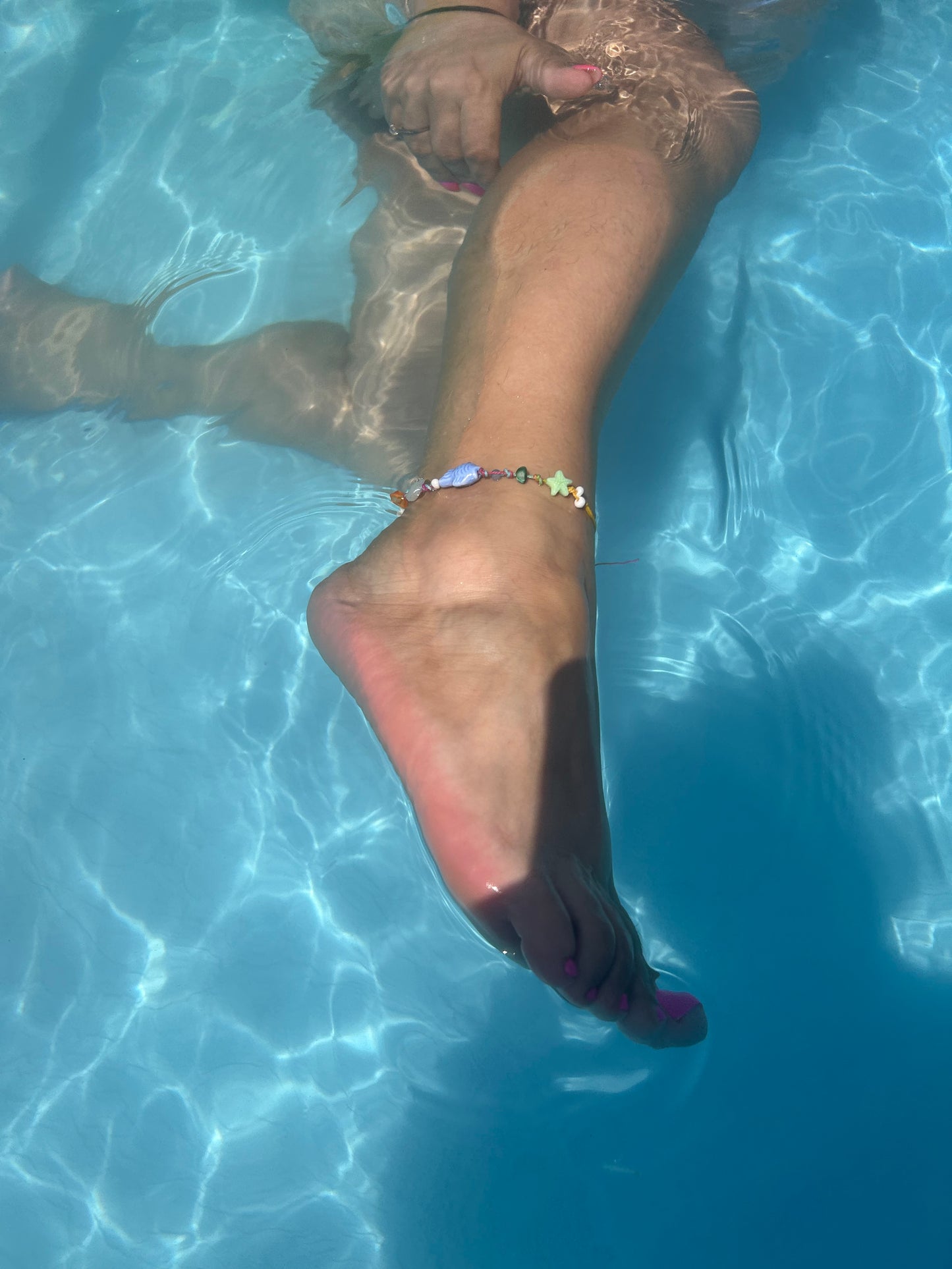 Pulsera tobillo peces.