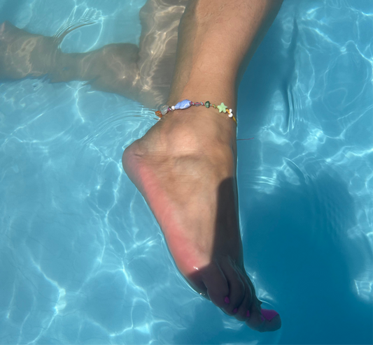 Pulsera tobillo peces.