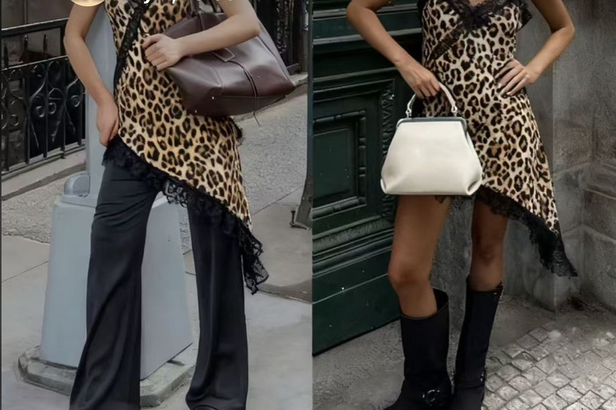 Vestido lencero animal print